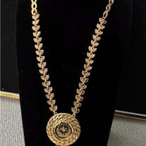 Beautiful 21k Gold Plated Lira Necklace